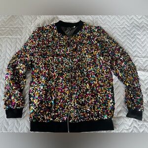 Emery Rose Multicolor Sequin Jacket medium